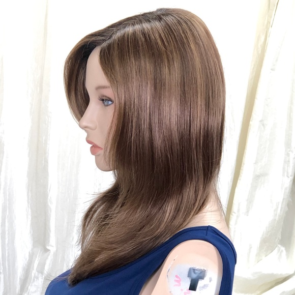 NWT Noriko Shilo Almond Spice-R Long Mid-Back Length Monofilament Wig - Picture 4 of 8